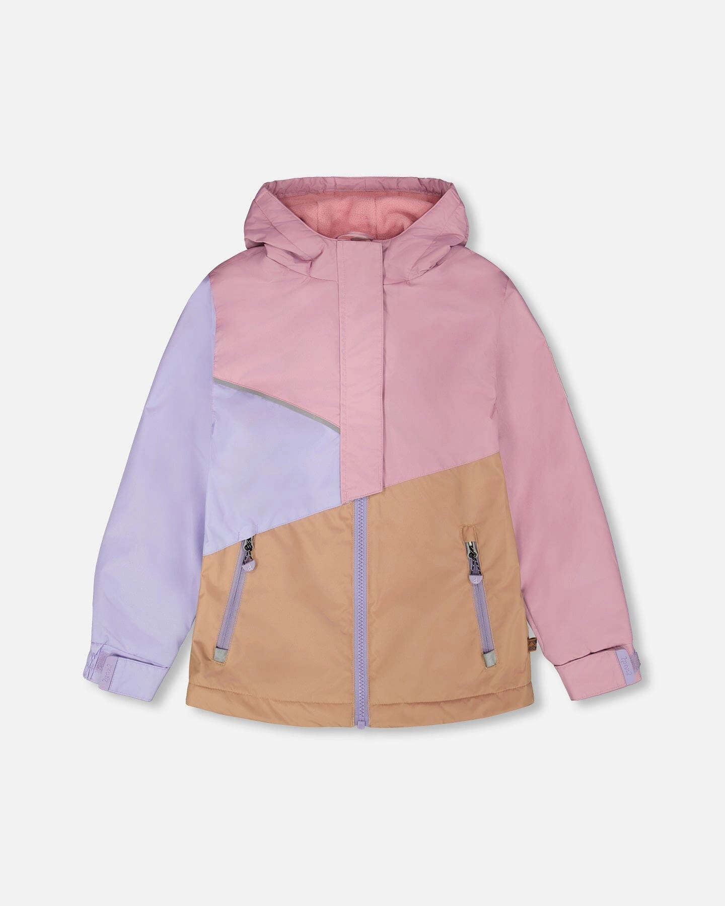 Deux par Deux Girls Recycled Polyester Mid-Season Waterproof Jacket with Zippered Pockets
