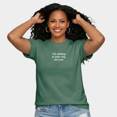 Simply Sage Market - I'm Smiling At Your Dog, Not You Women's Relaxed Boxy Tee