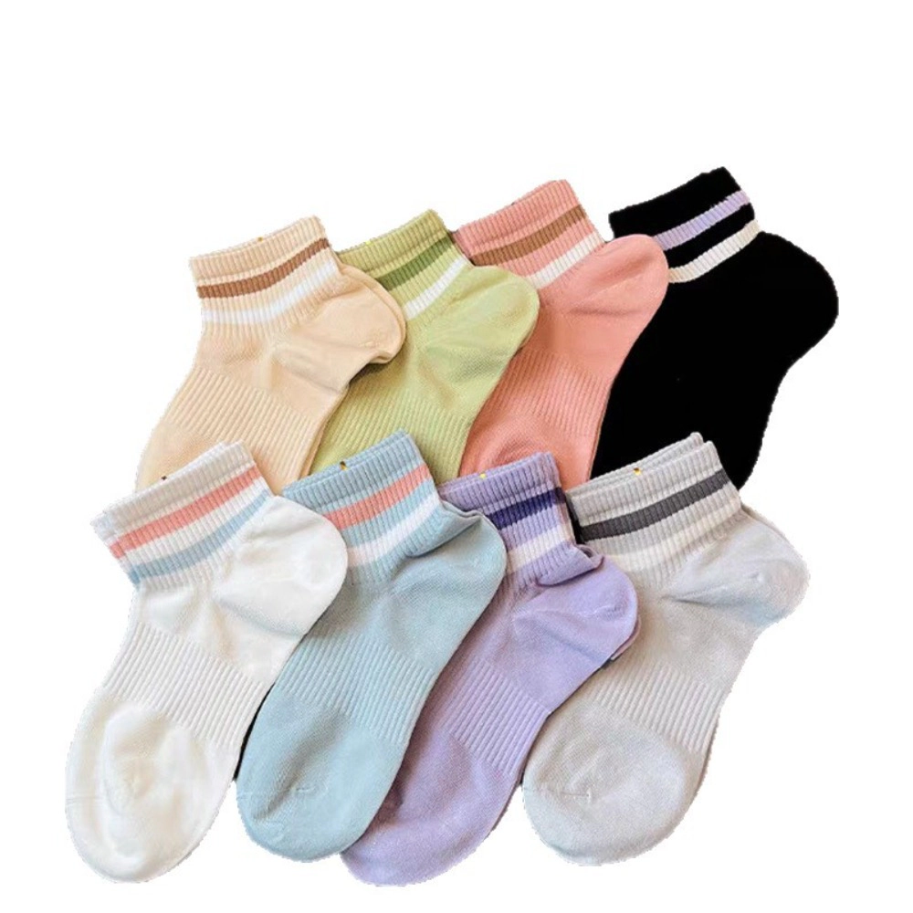 Wardrobe Whimsy 8 Pairs Women Ankle Socks Athletic Cotton Breathable Casual Mini Crew Socks