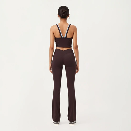Anna-Kaci Women's V-Neck Cropped Active Tank Top with Double Shoulder Straps
