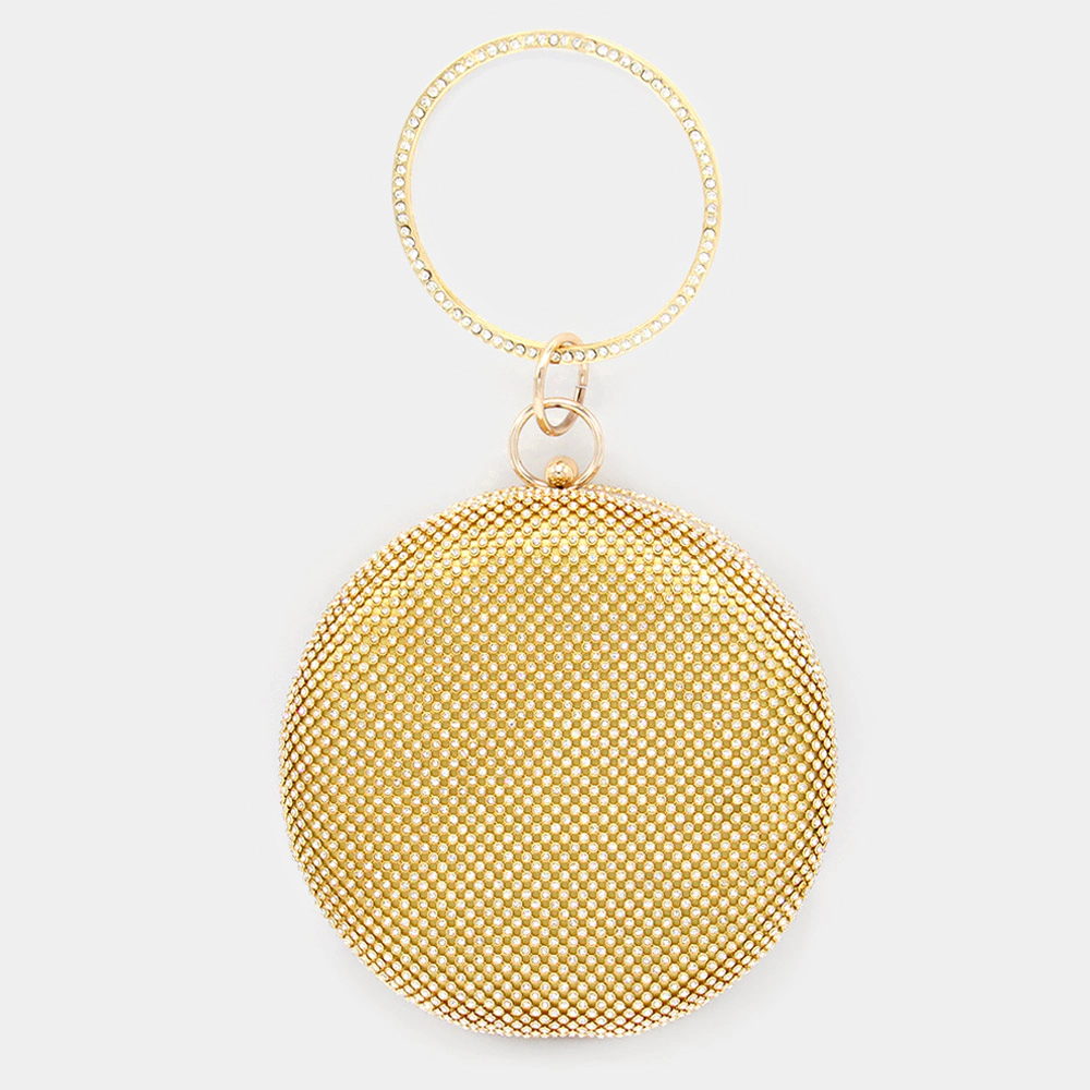 FASHNZFAB Bling Round Evening Tote / Crossbody Bag