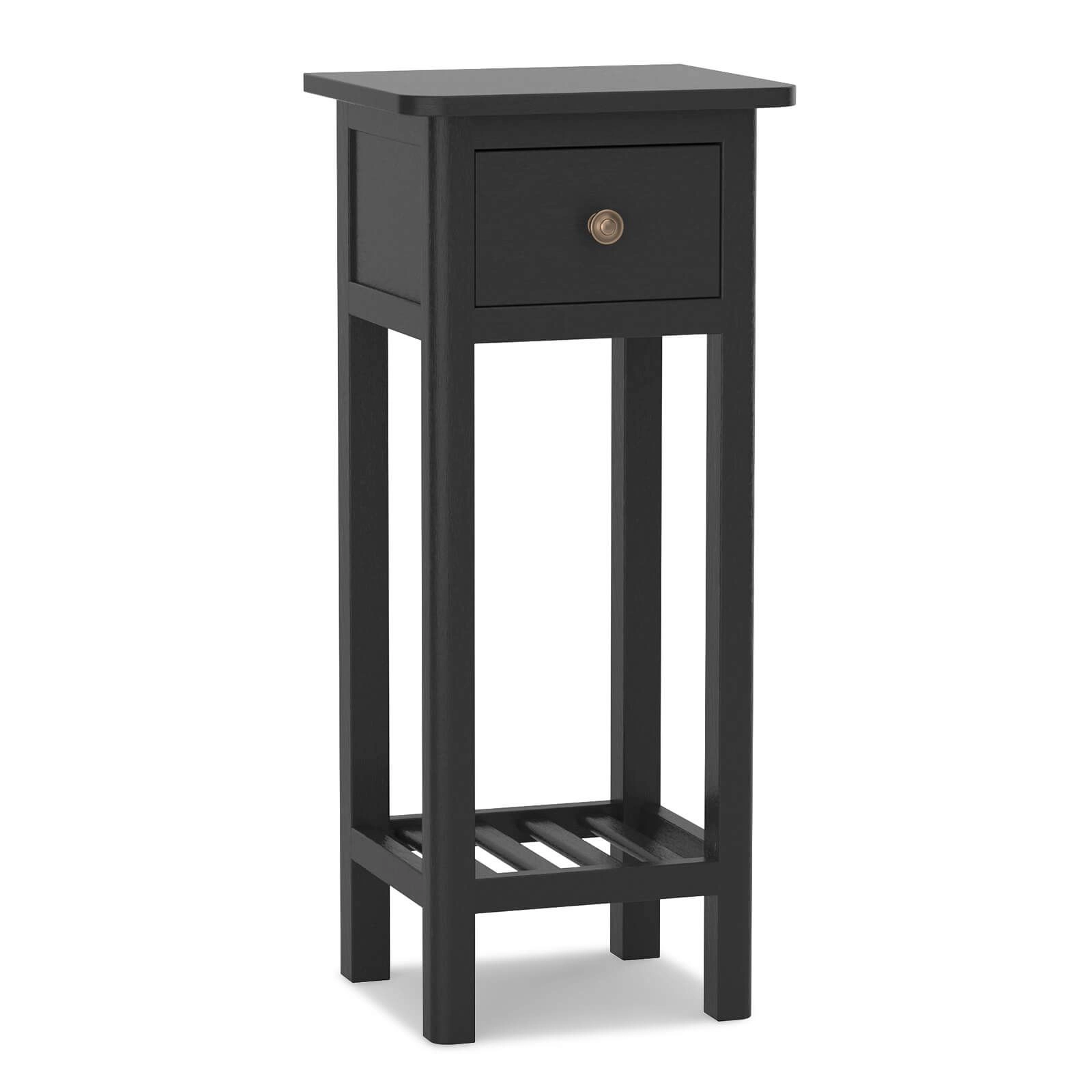 SlickBlue Vintage Side Table with Drawer and Storage Shelf