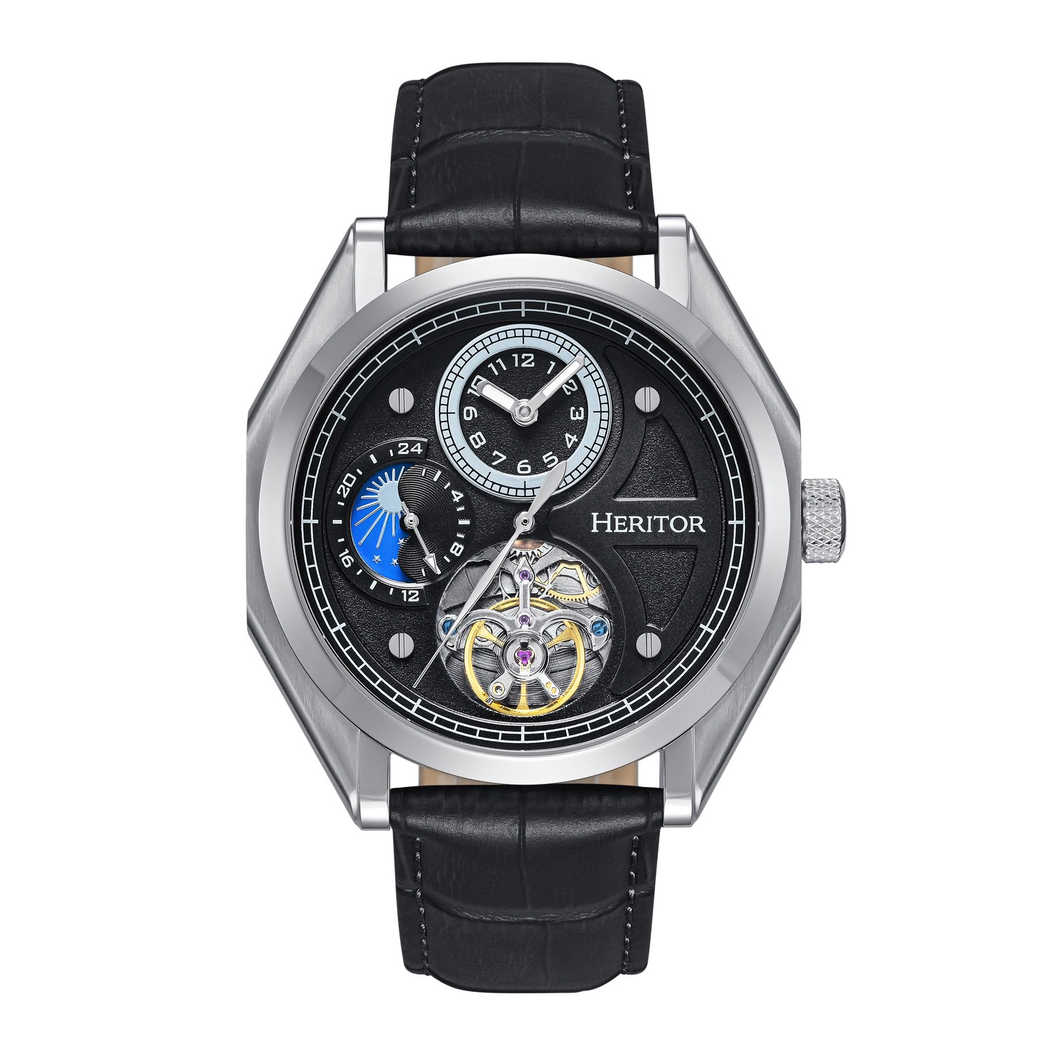 Heritor Automatic Antoni Leather-Band Watch