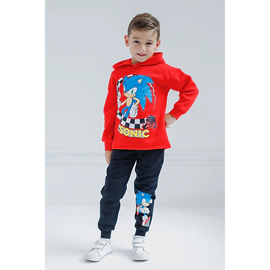 SEGA Sonic the Hedgehog Boys' 2-Piece Fleece Hoodie and Pants Set