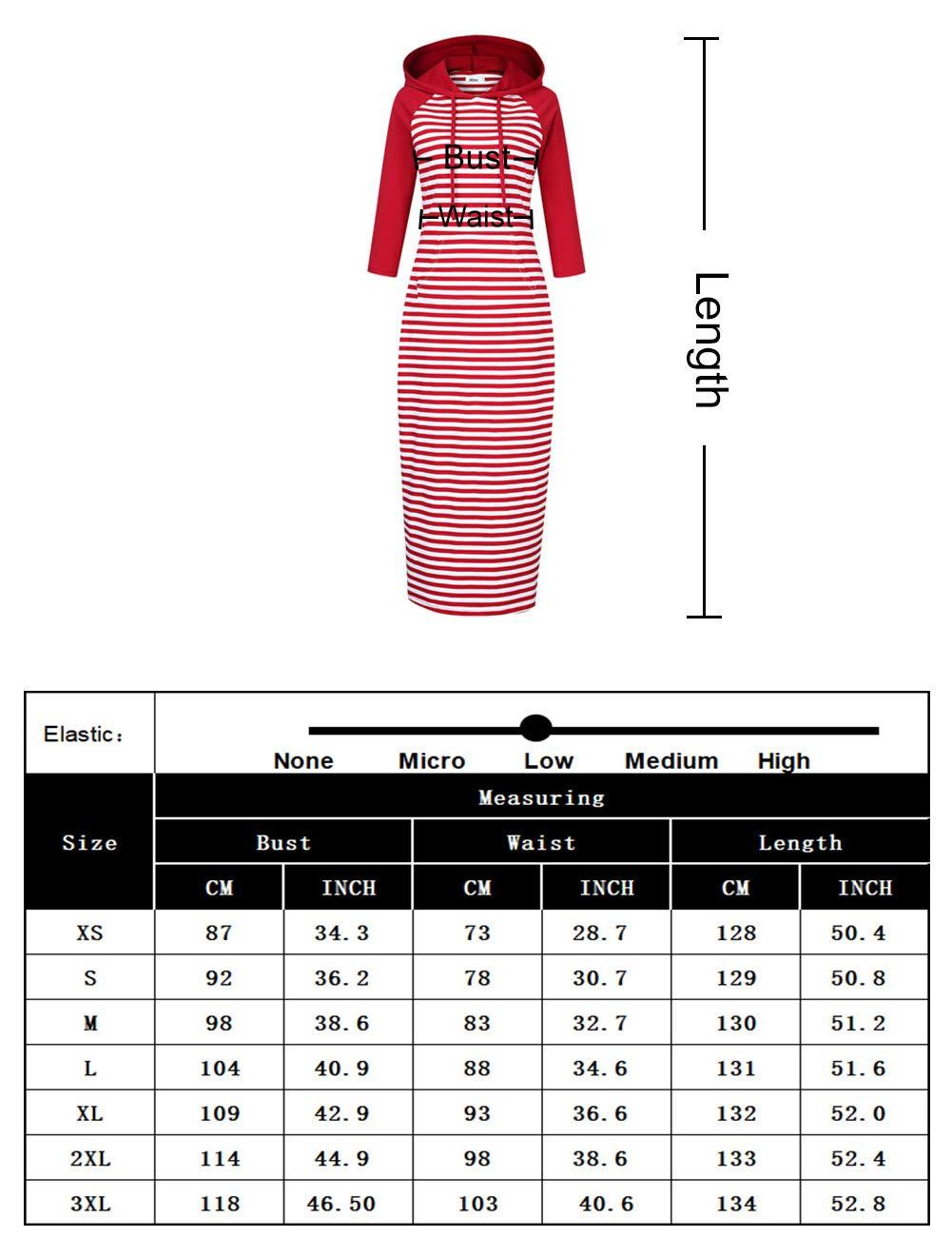 KOJOOIN Women's Casual Long Sleeve Pullover Maxi Skirt Dress Slim Hooded Sweatshirt with Pockets