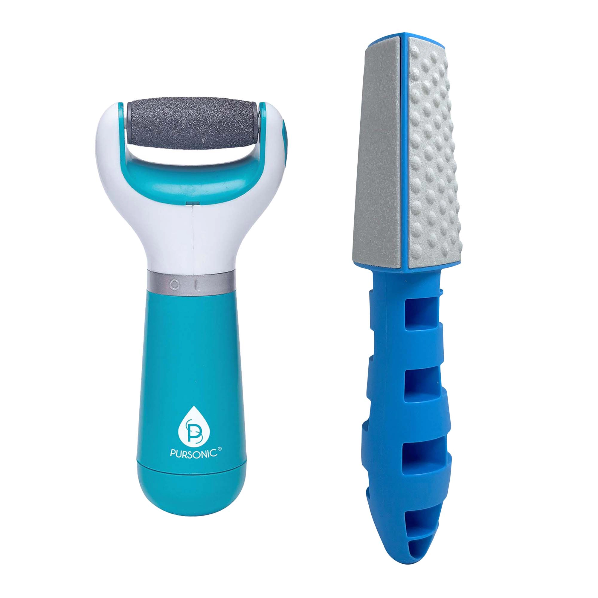 Pursonic Unisex Professional Foot Care & Callus Removal Tool Set with Battery-Operated and 3-in-1 Callus Removers