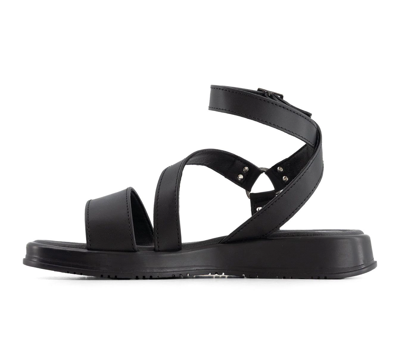 Andrea Womens Flat Sandals With Ankle Strap