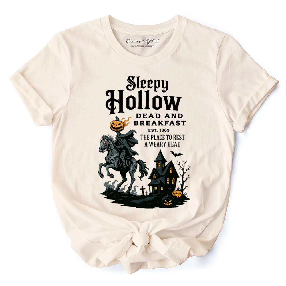 OrnamentallyYou Unisex Dead And Breakfast" Headless Horseman Sleepy Hollow Halloween T-Shirt