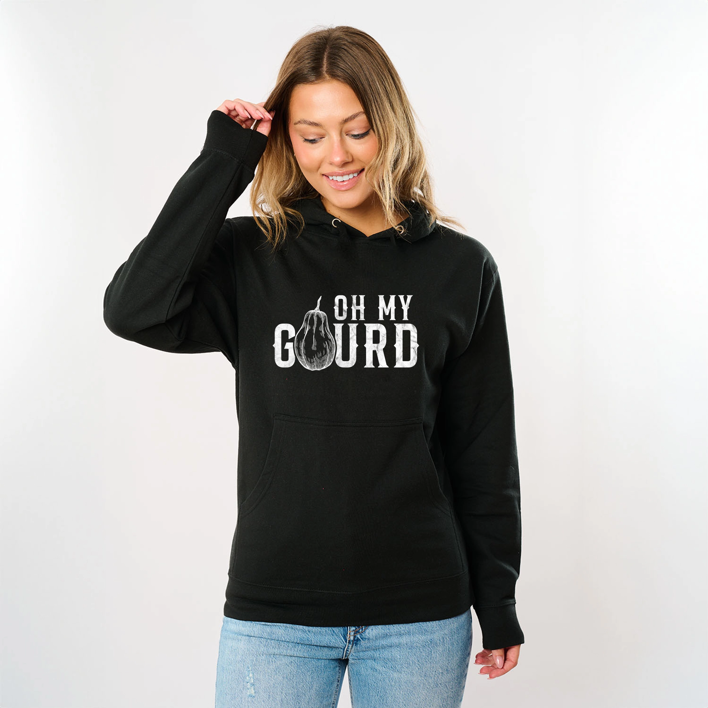 Simply Sage Market - Women's Graphic Hoodie Oh My Gourd Distressed