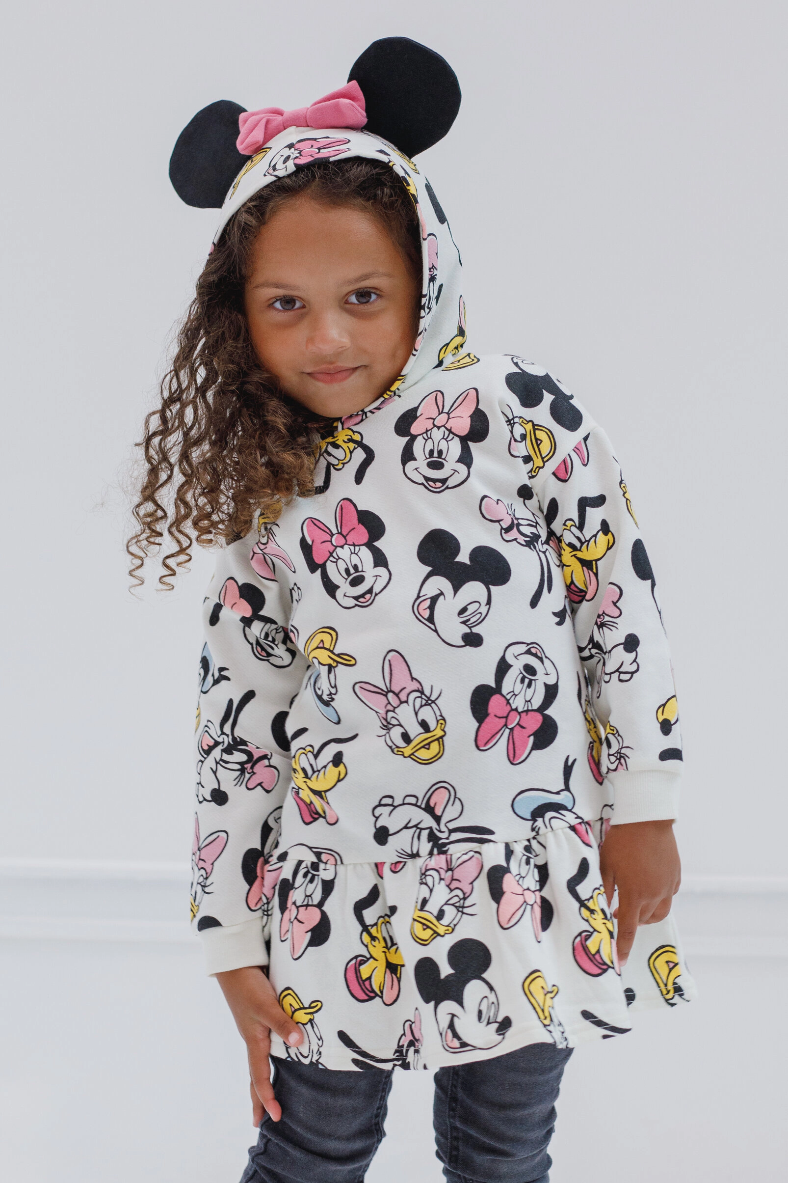 Disney Mickey Mouse & Friends Girls' Cosplay Fleece Hooded Dress