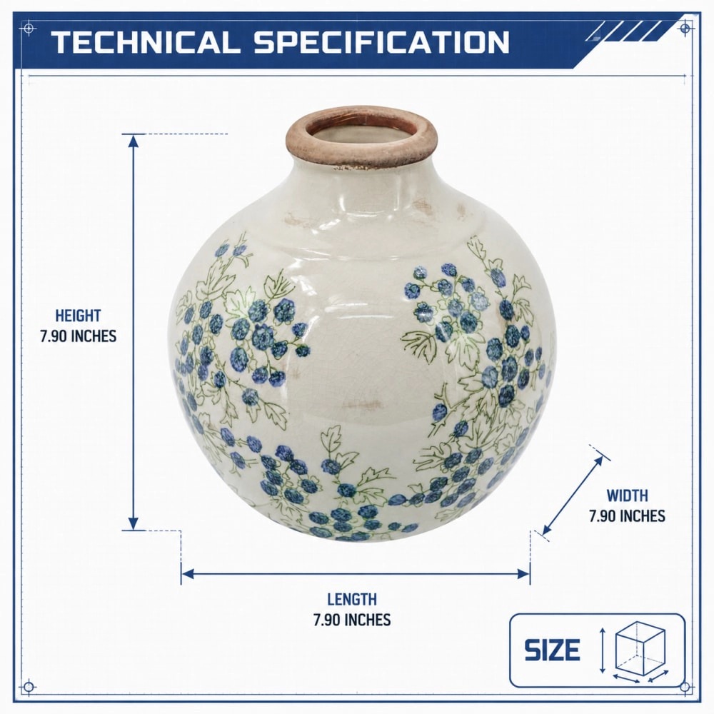 Toemoa Round Ceramic Decorative Storage Box