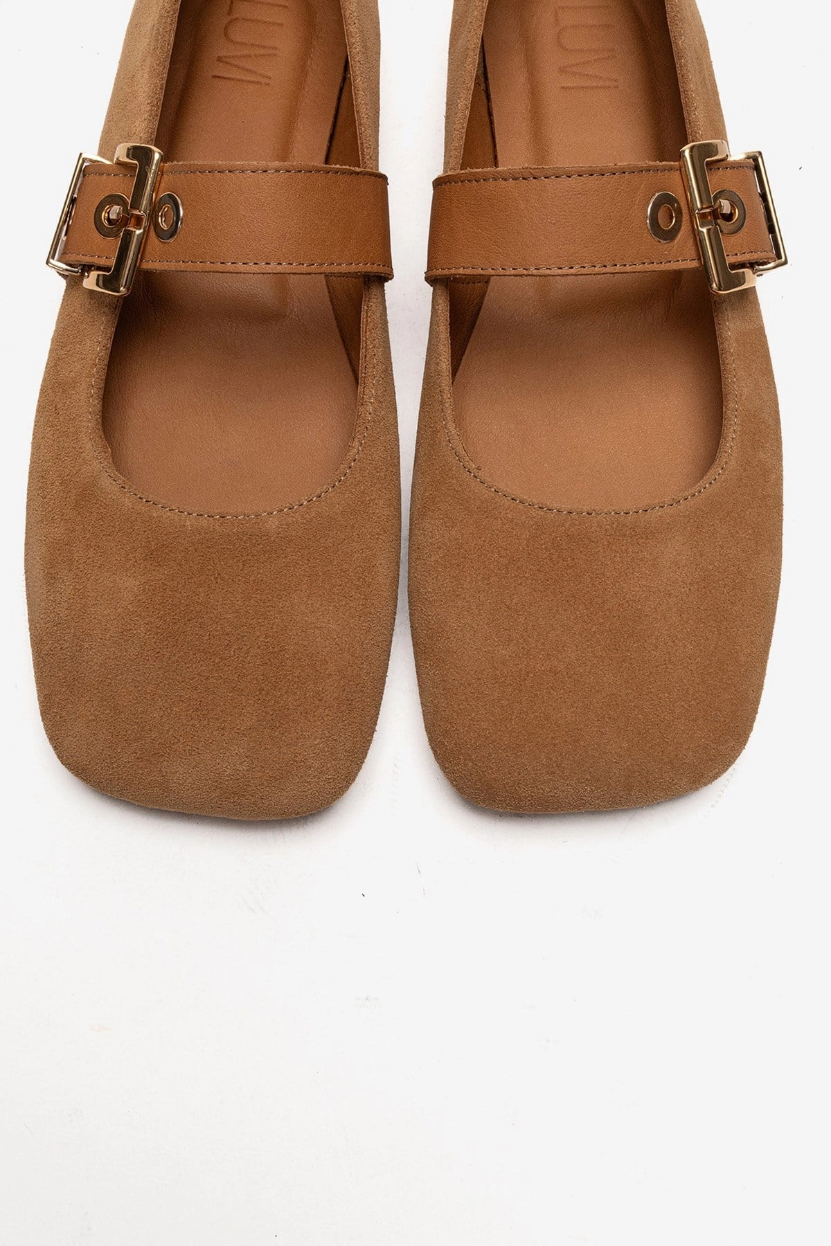 Forever & Always Womens Jonas Leather Ballet Flat
