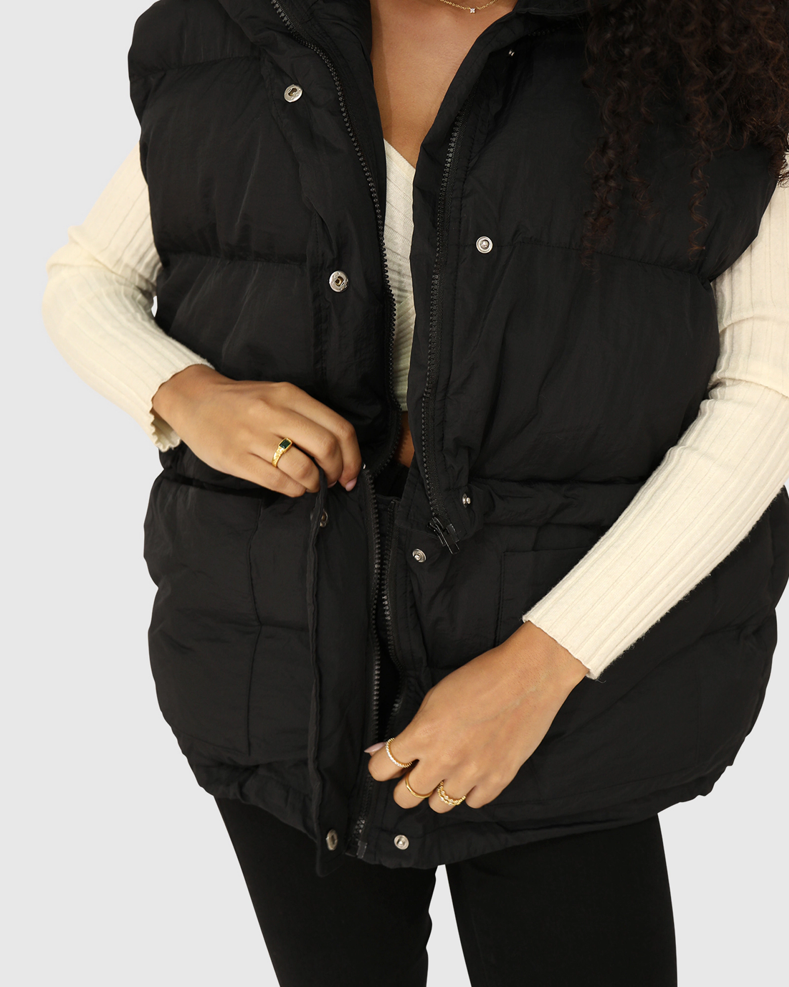 Belle & Bloom Womens Landslide Zip-Off Puffer Vest