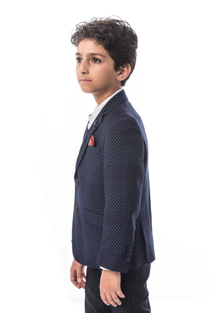 Elie Balleh Boys Slim Fit Digital Rain Blazer