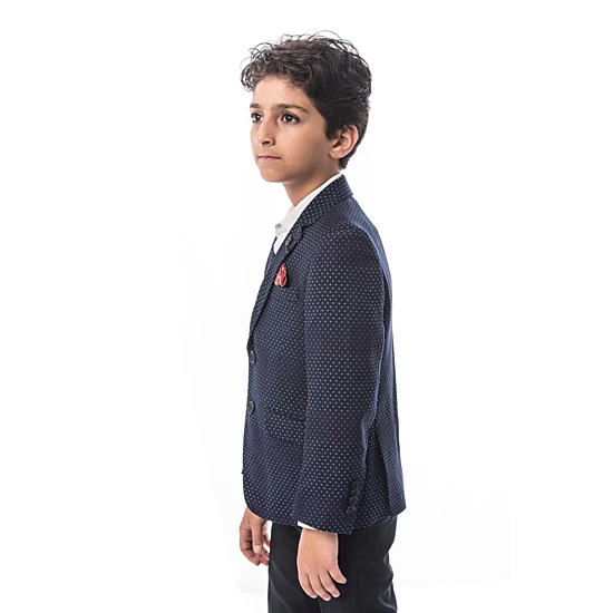 Elie Balleh Boys Slim Fit Digital Rain Blazer