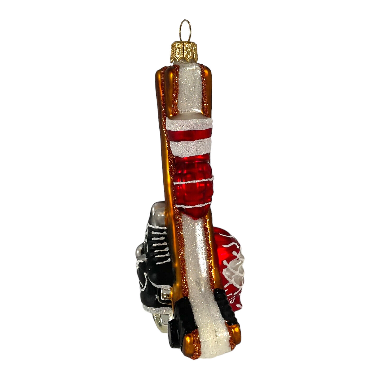 Pinnacle Peak Trading Company Red Hockey Sports Equipment Polish Blown Glass Hanging Christmas Tree Ornament 5 inch