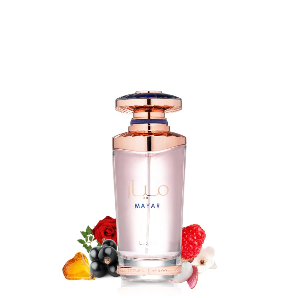 Lattafa Mayar Eau de Parfum Spray for Women, 3.4 Fl Oz (100 ml)