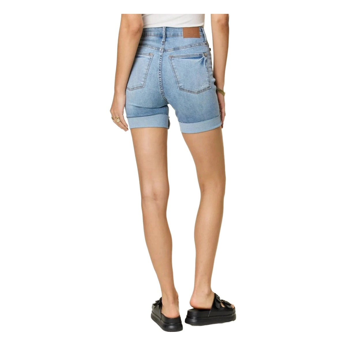 Judy Blue Womens Full Tummy Control High Waist Denim Shorts