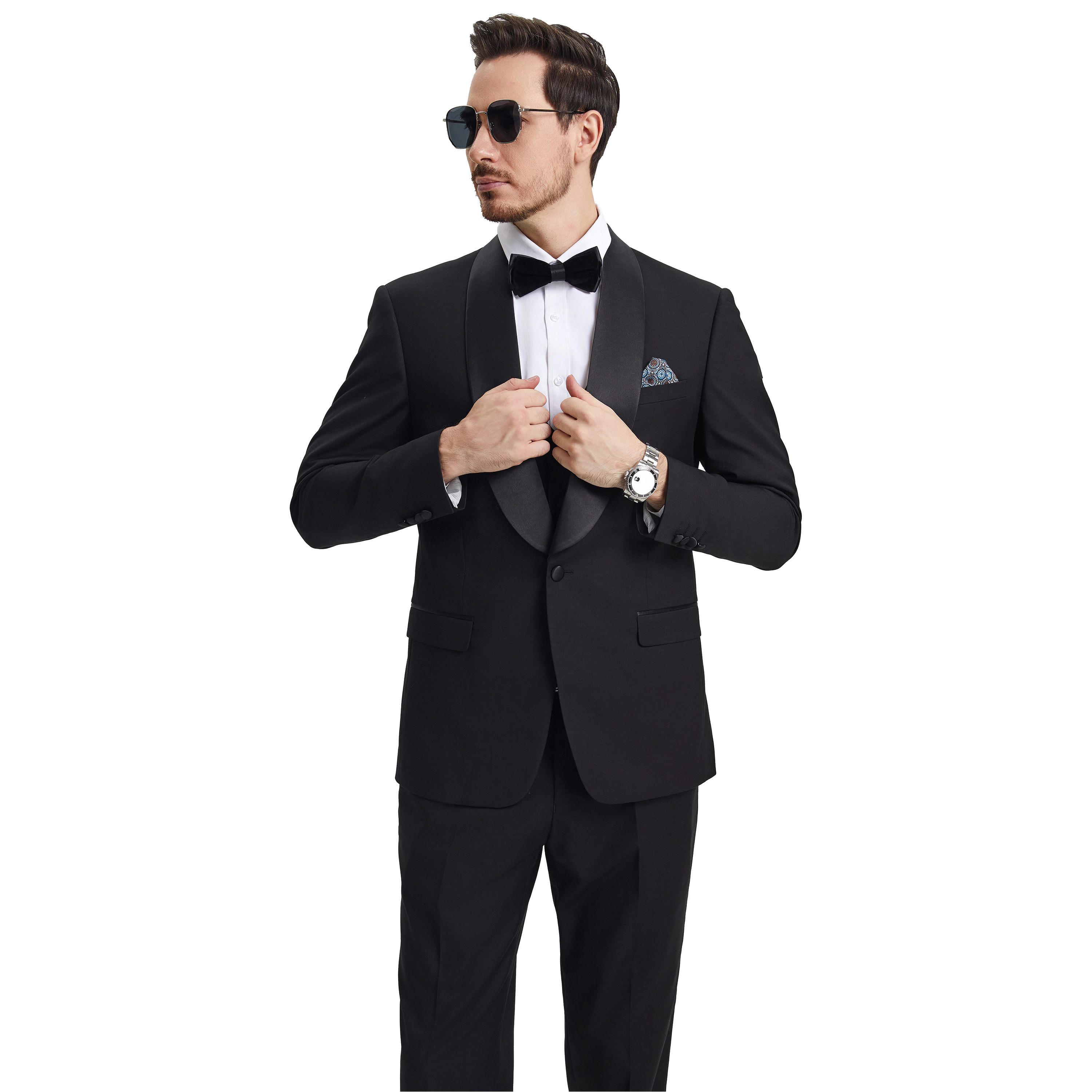 Stacy Adams Men's Regular Fit 3pc Tuxedo Set