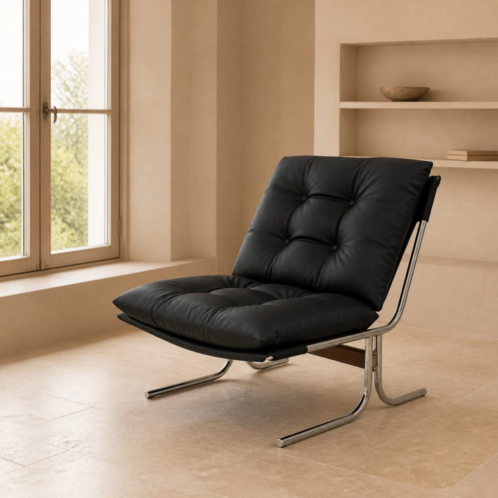 GOODSILO Comfortable Faux Leather Accent Chair
