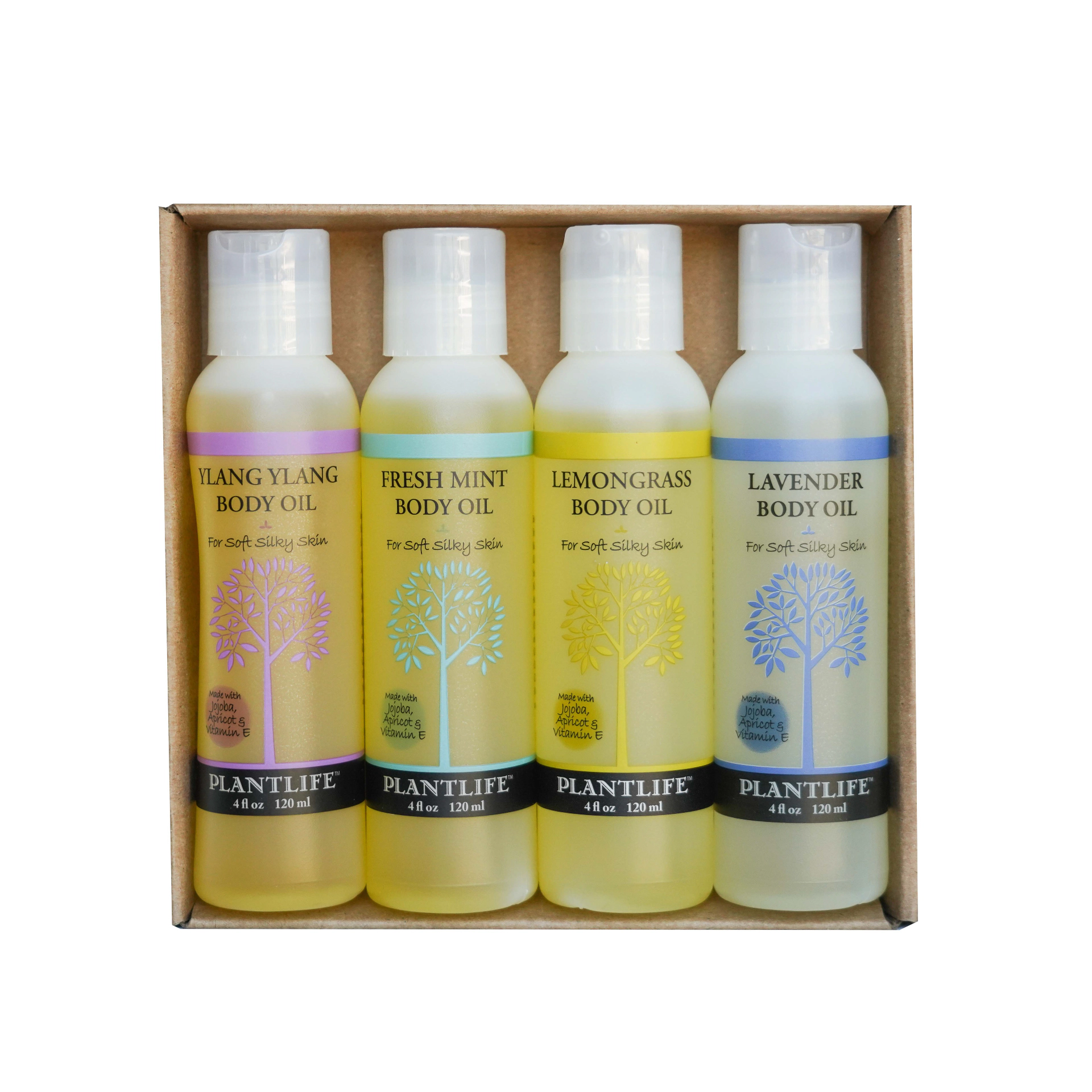 Plantlife Body Oil 4-Pack Gift Set
