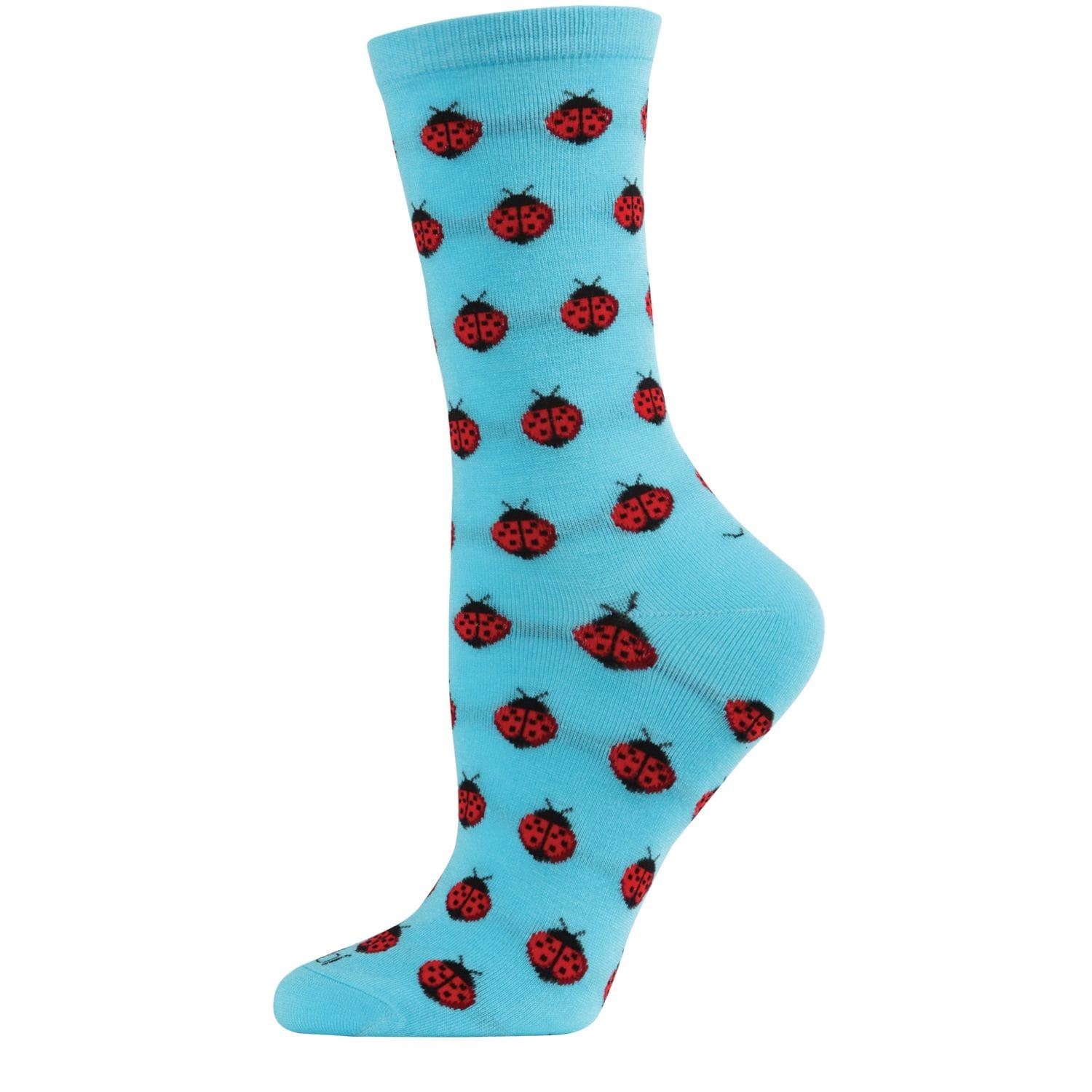 MeMoi Ladybug Bamboo Blend Crew Socks