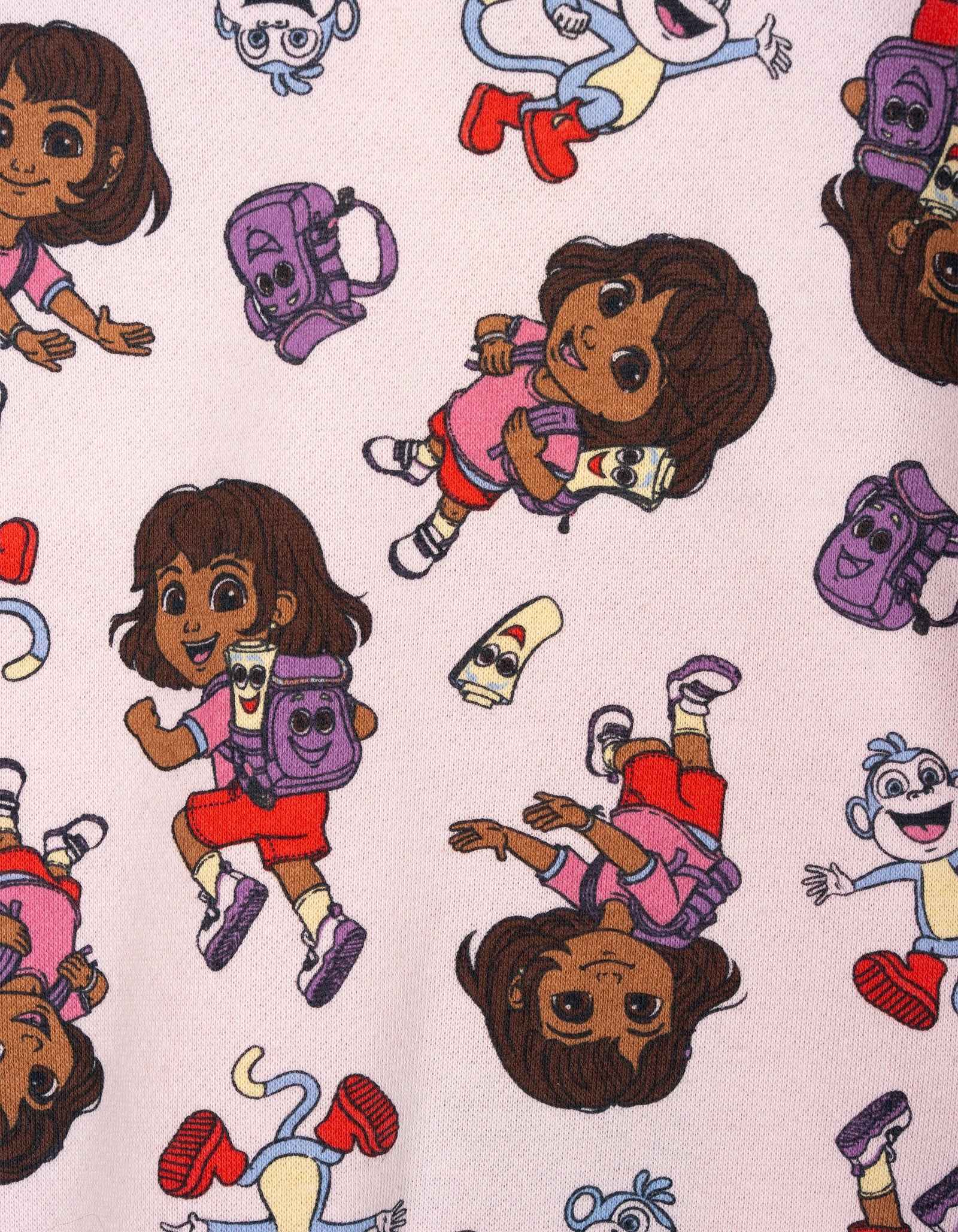 Dora the Explorer Girls' Fleece Hooded Quarter-Zip Sweatshirt