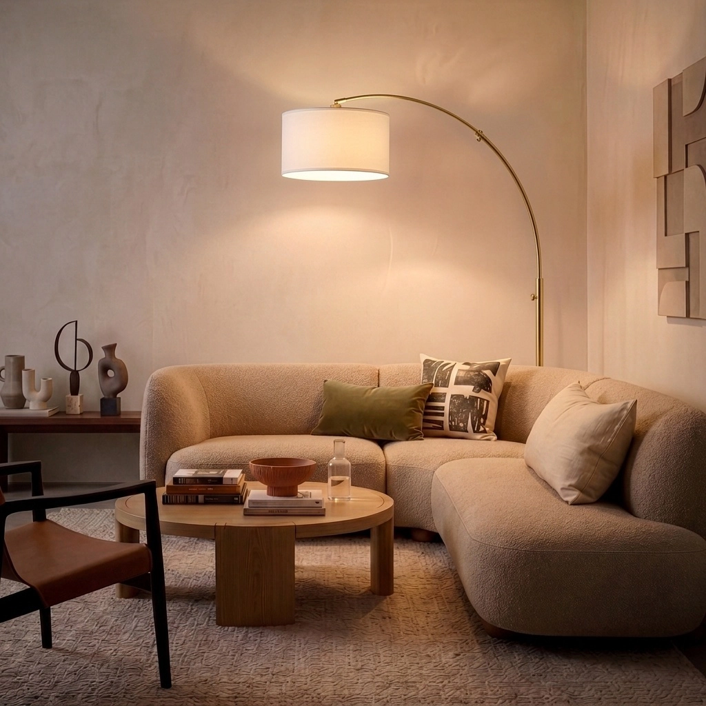 Brightech Logan Extendable Drum Floor Lamp