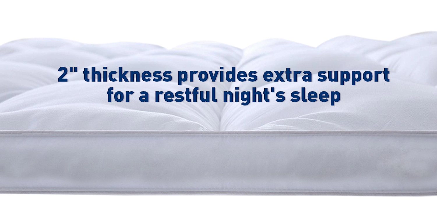 HSH Dream Plush 2 Inch Mattress Topper – Hypoallergenic Down Alternative Soft Bed Topper