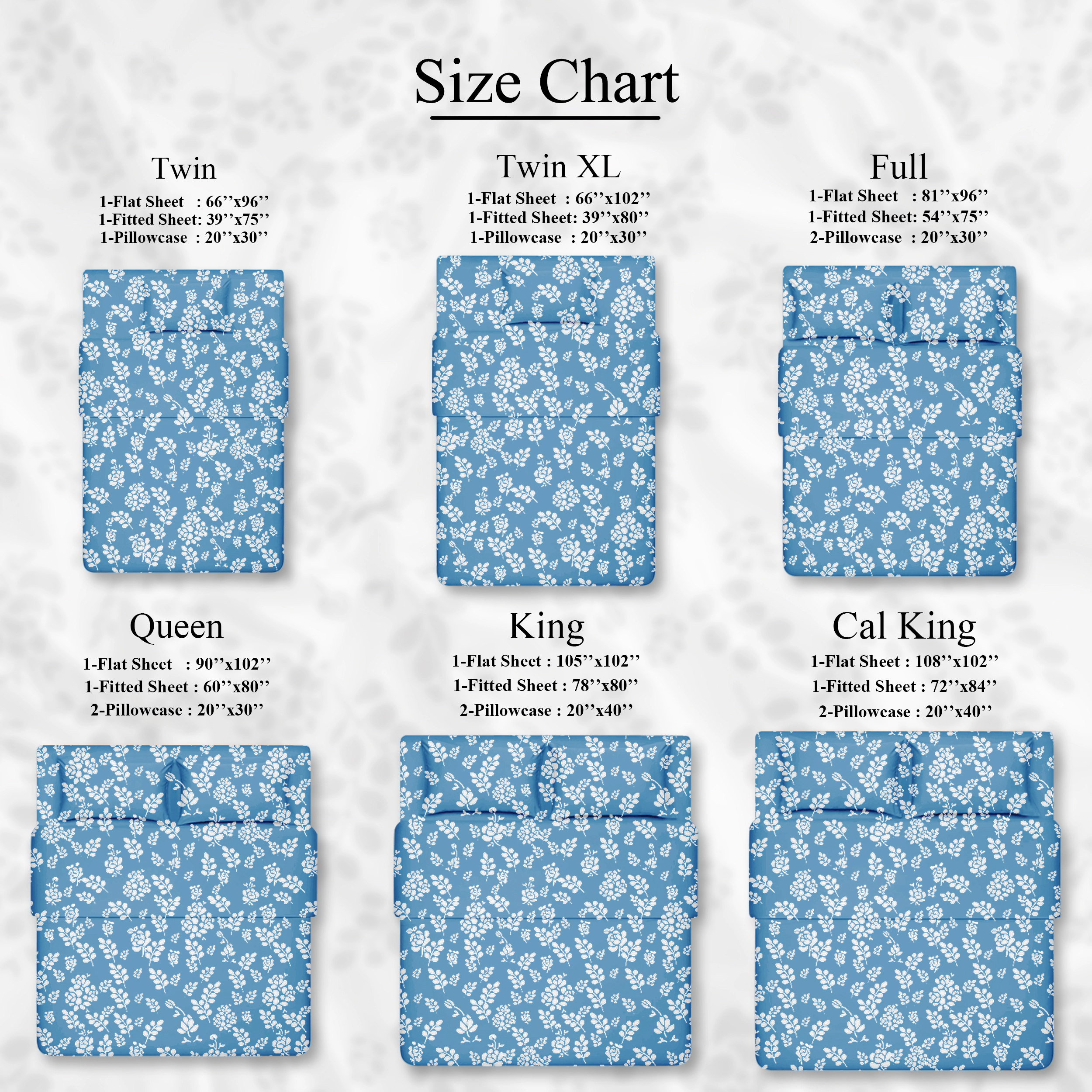 Lux Decor Collection Floral Sheet Set Ultra Soft Deep Pocket Printed Bed Sheets
