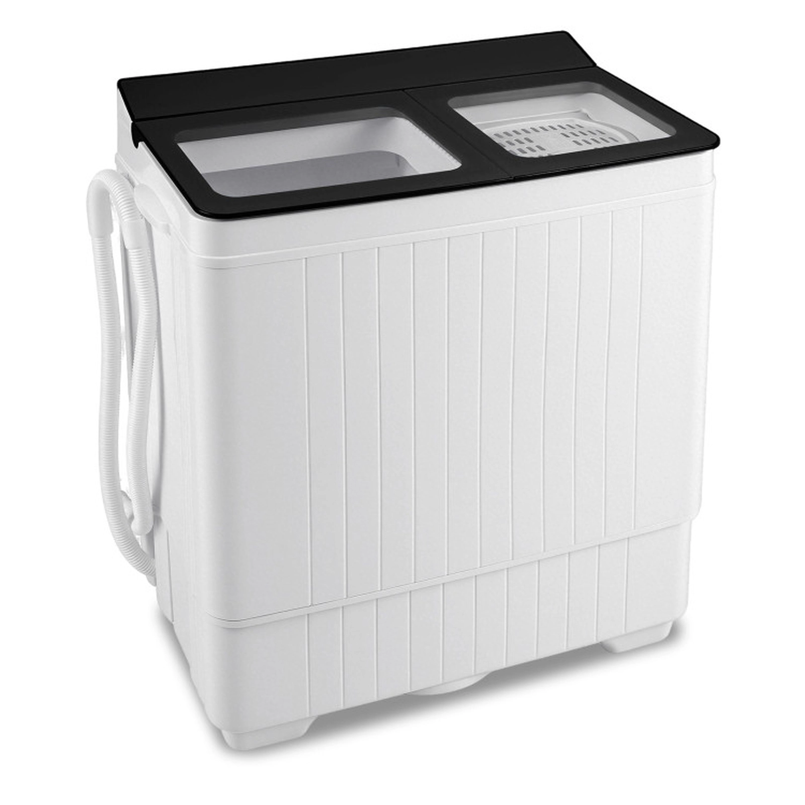 SUGIFT Black Twin Tub Portable Washing Machine with 18-lb Washer and 8-lb Spinner 27-in W 16-in D 31.5-in H