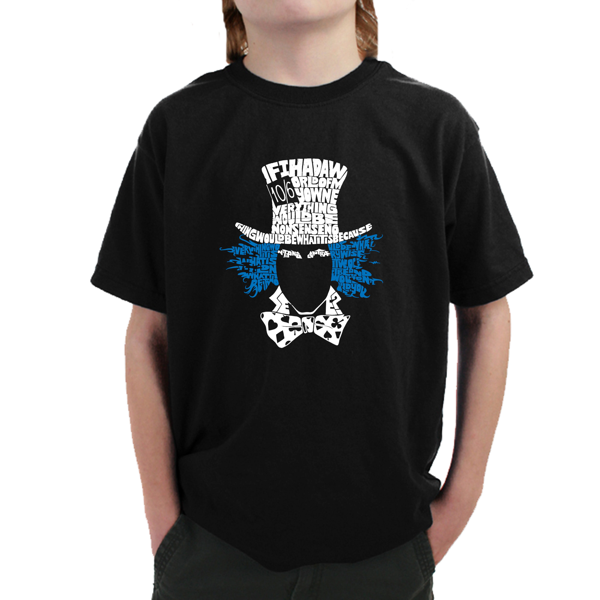 LA Pop Art Boy's Word T-Shirt - The Mad Hatter