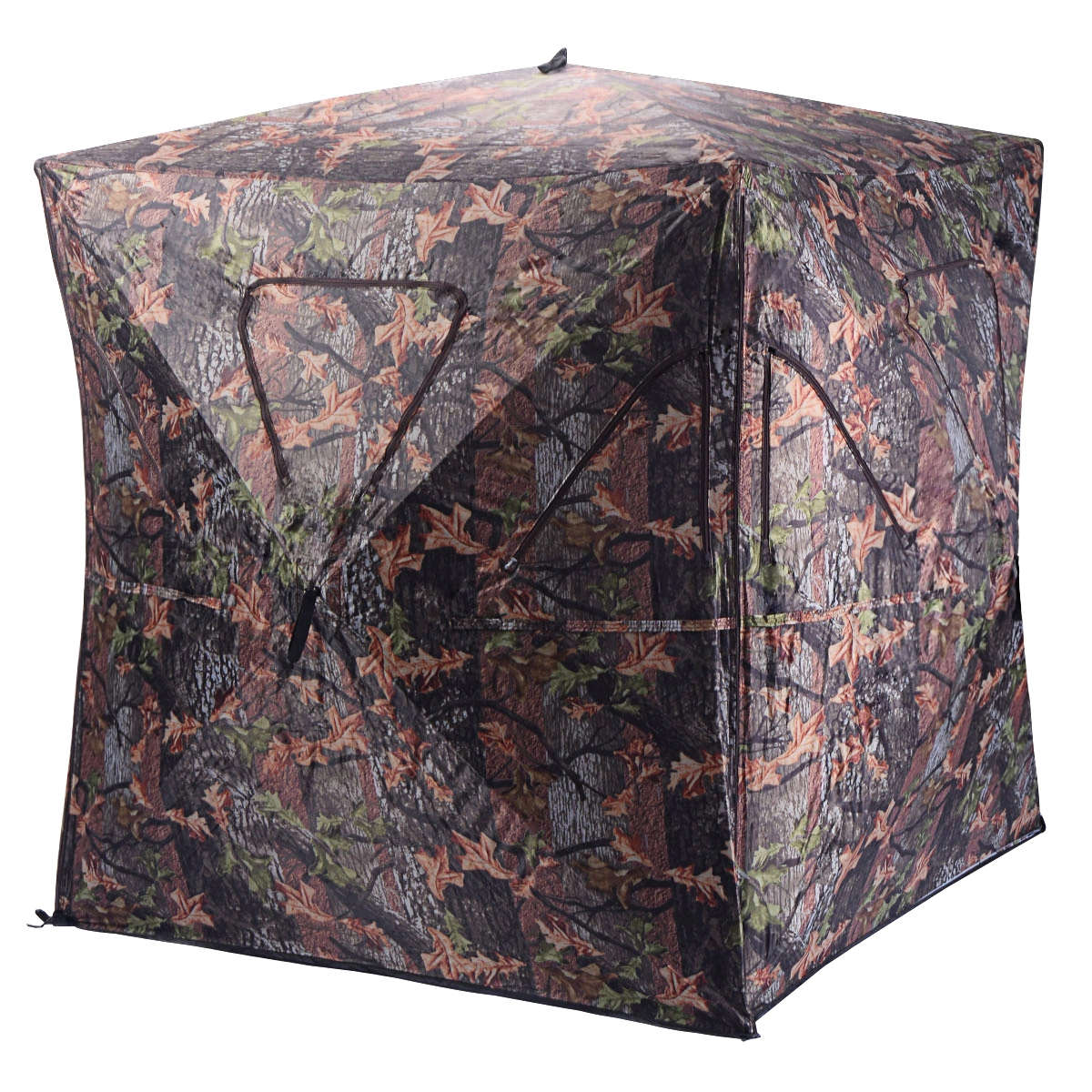 SUGIFT Portable Pop Up Ground Hunting Blind Tent with Full View Windows 65-in Tall Fiberglass Frame 12-lb Camo