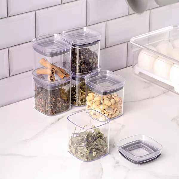 OU Spice Rack Organizer, 13pc 5oz Spice Containers, 3 Tier Clear Spice Holder & Seasoning Organizer - Countertop Cabinet
