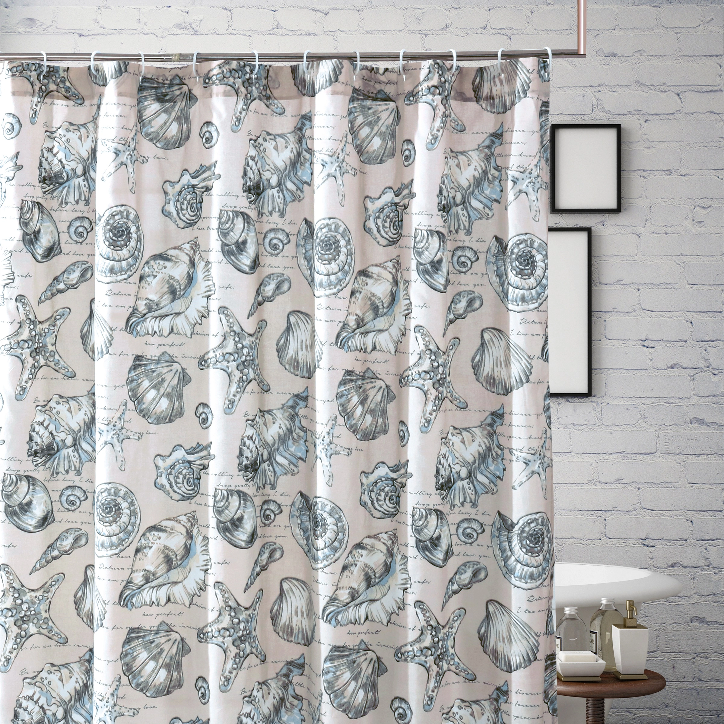 Barefoot Bungalow Cruz Shower Curtain 72x72 Linen
