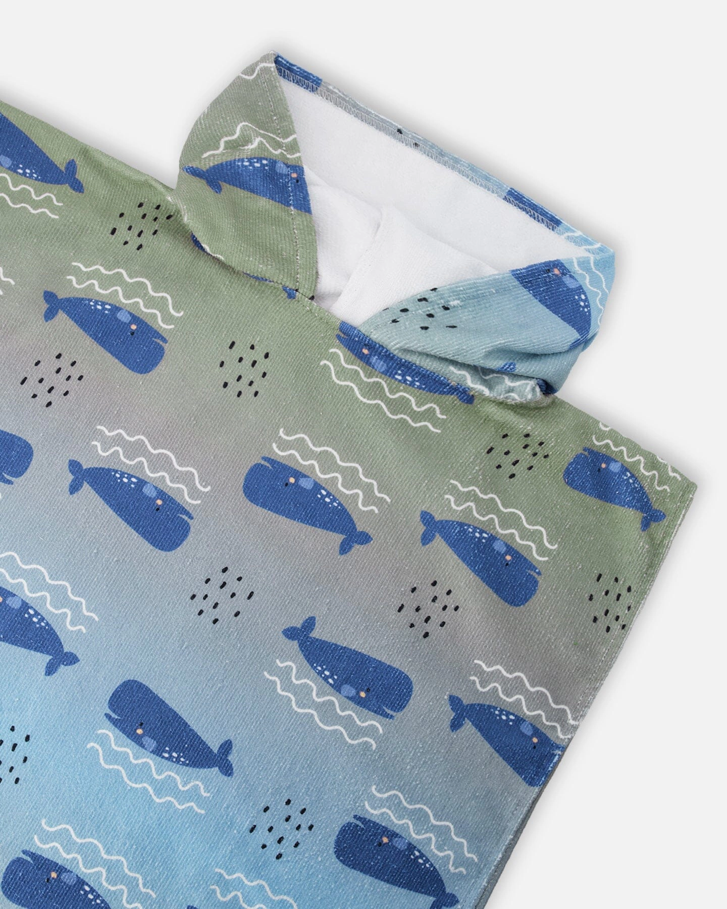 Deux par Deux Boys Hooded Beach Towel Whale Print
