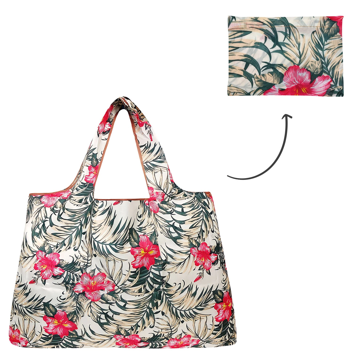 Wrapables Large Nylon Reusable Shopping Bag for Groceries