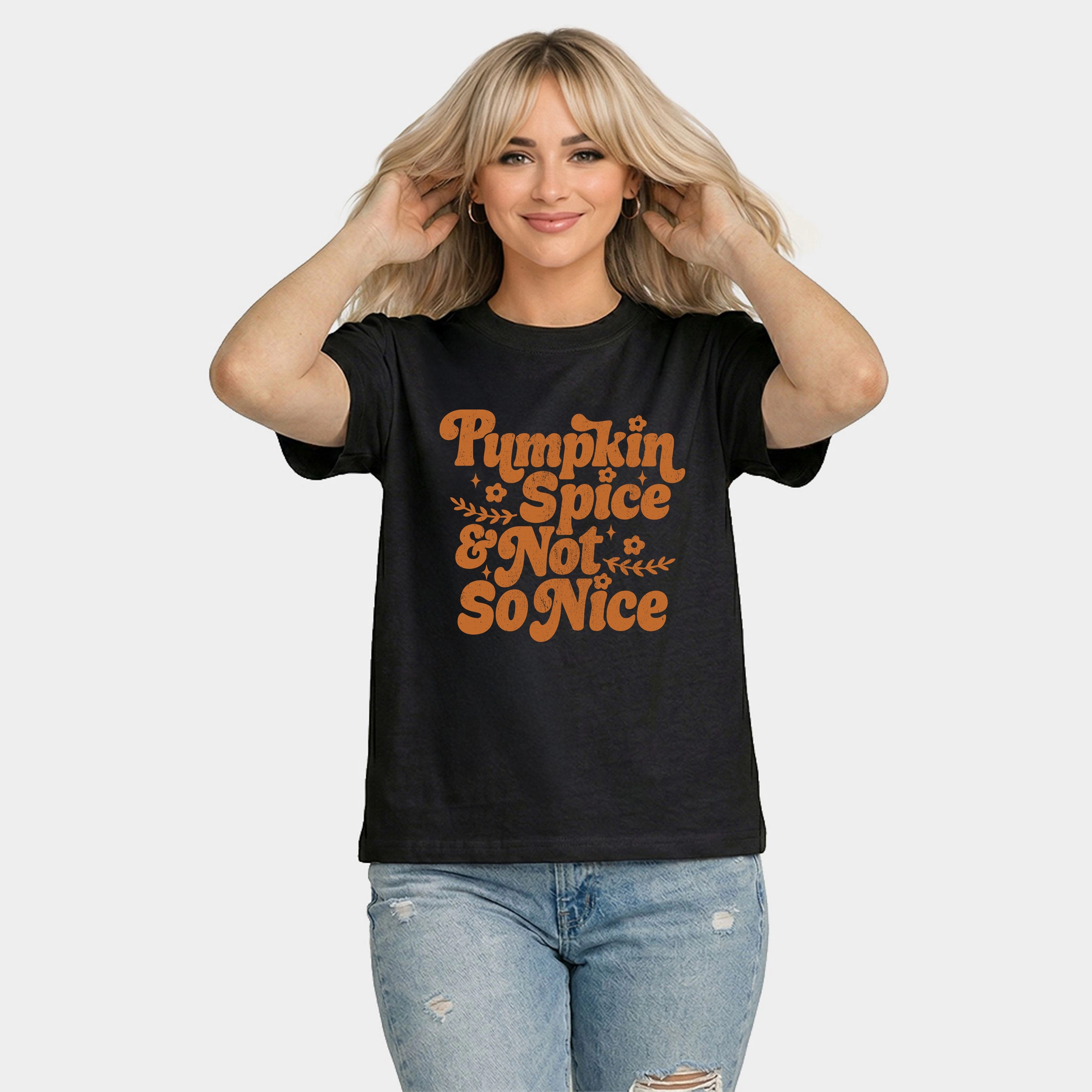 Simply Sage Market - Women's Relaxed Boxy Tee Pumpkin Spice And Not So Nice