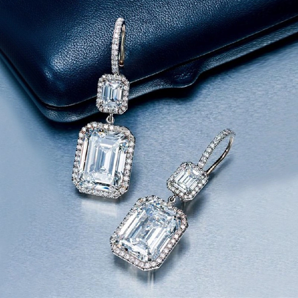 Modern Fashion Drop Earrings for Women Brilliant Cubic Zirconia Jewelry