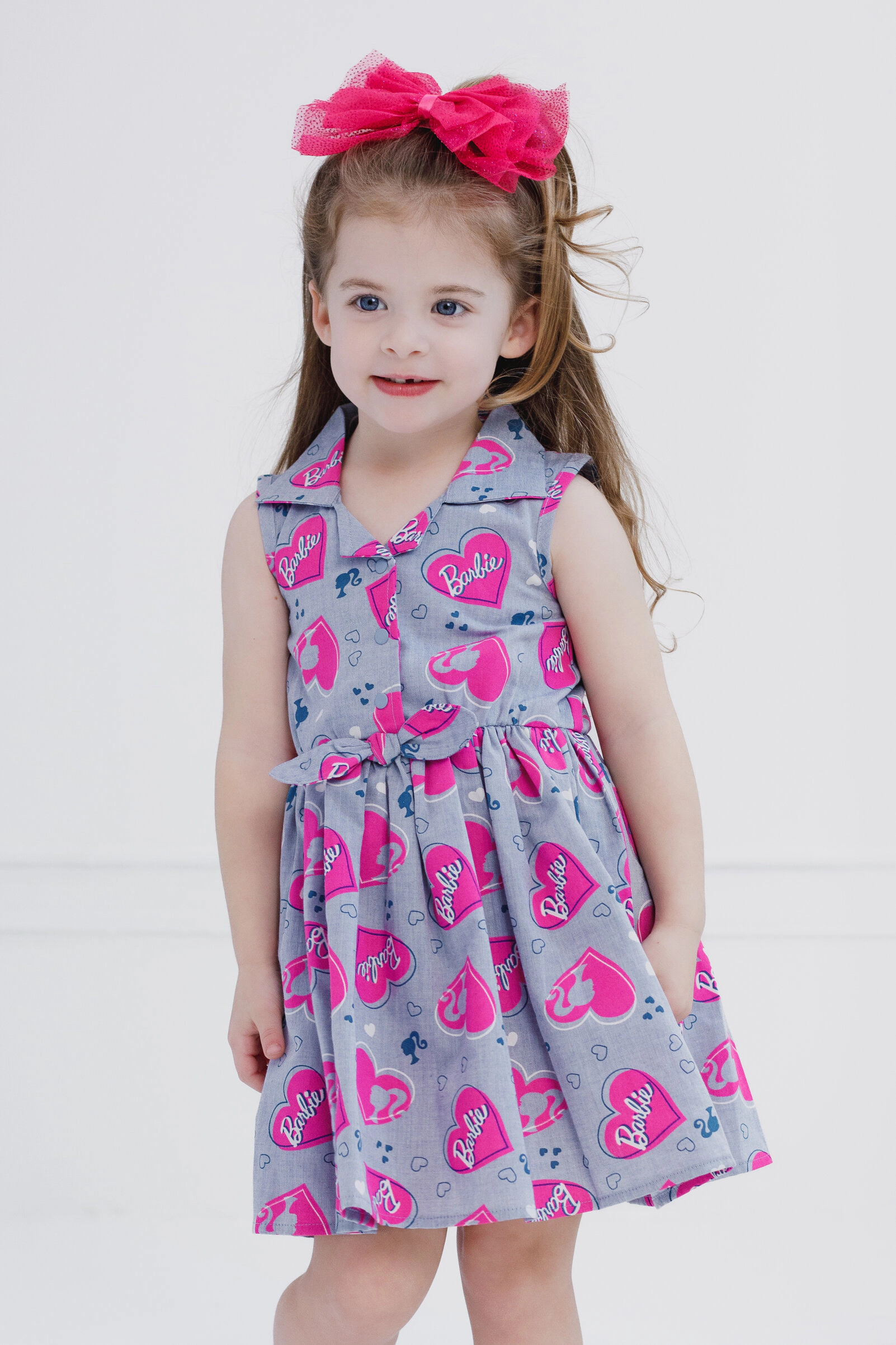 Barbie Girls' Sleeveless Denim Dress