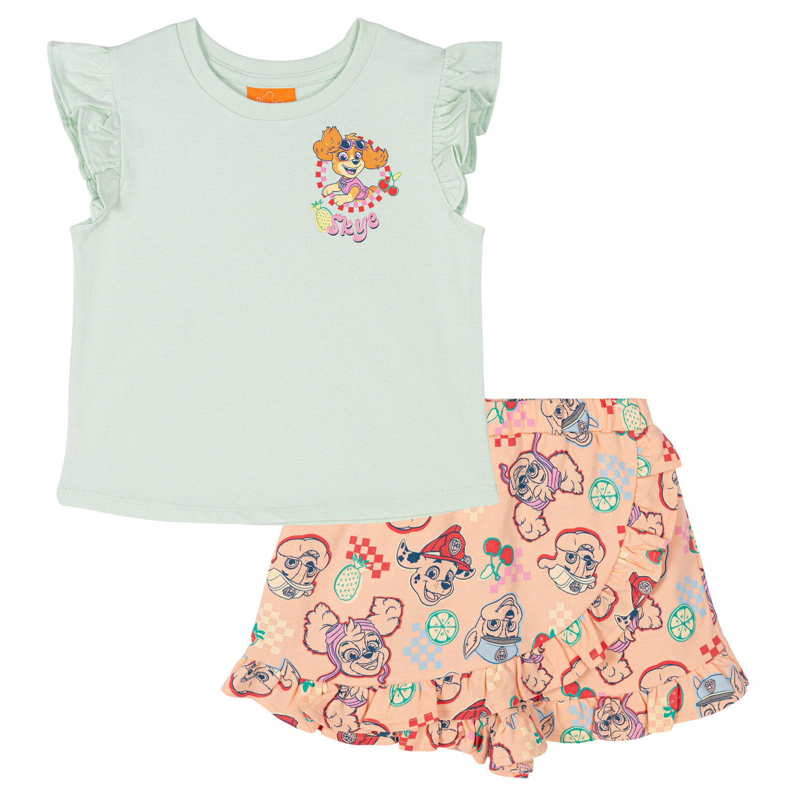 Paw Patrol Girls' 2-Piece Tee and Skort Set