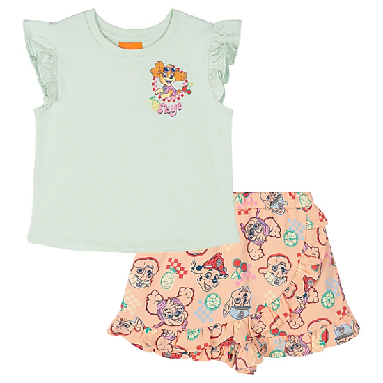 Paw Patrol Girls' 2-Piece Tee and Skort Set