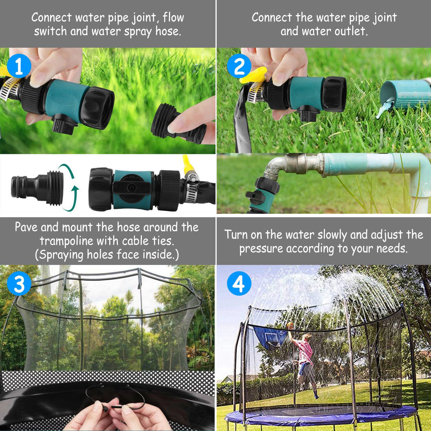 GBruno 39ft Trampoline Sprinkler For Kids