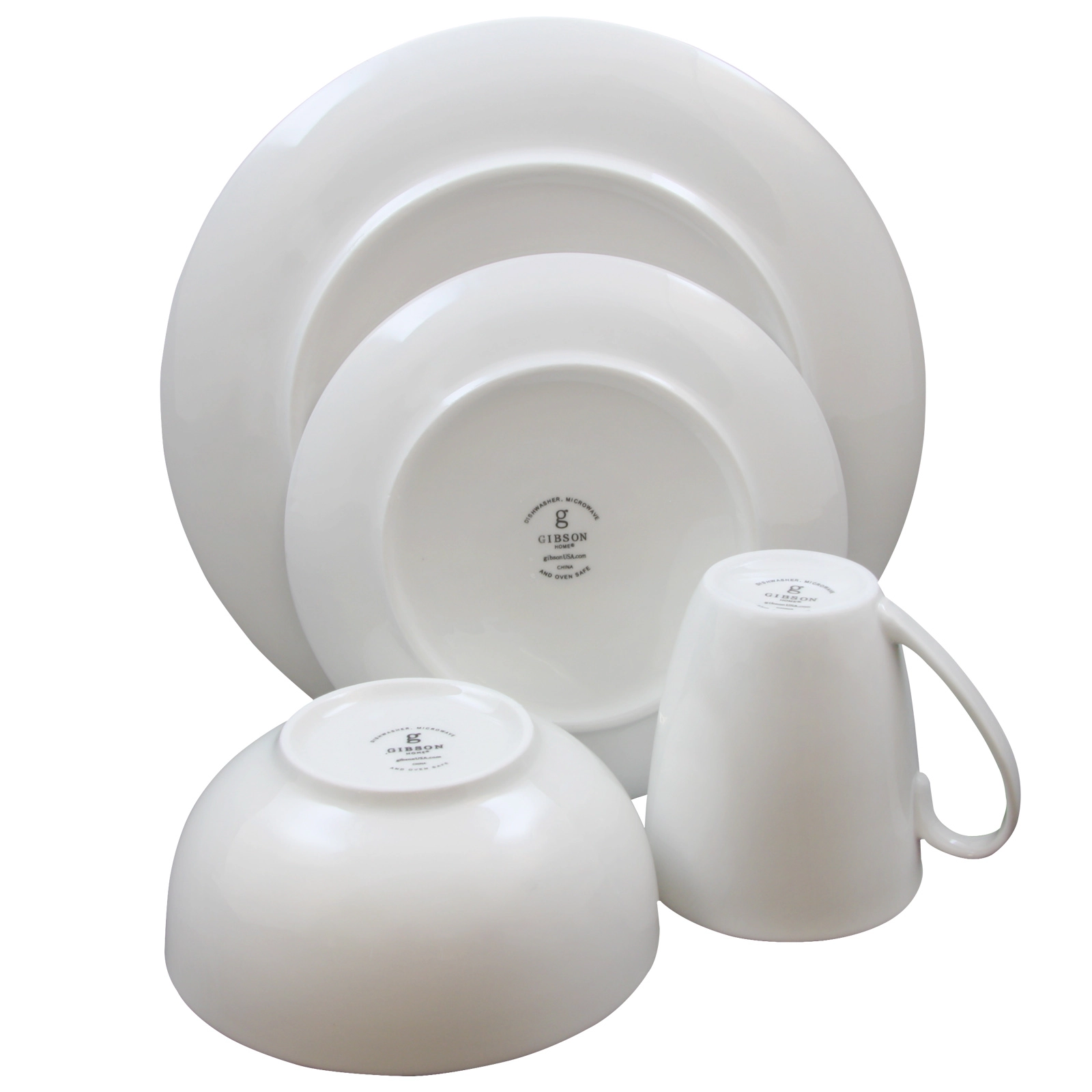 Gibson Home Ogalla 16 Piece Dinnerware Set in White
