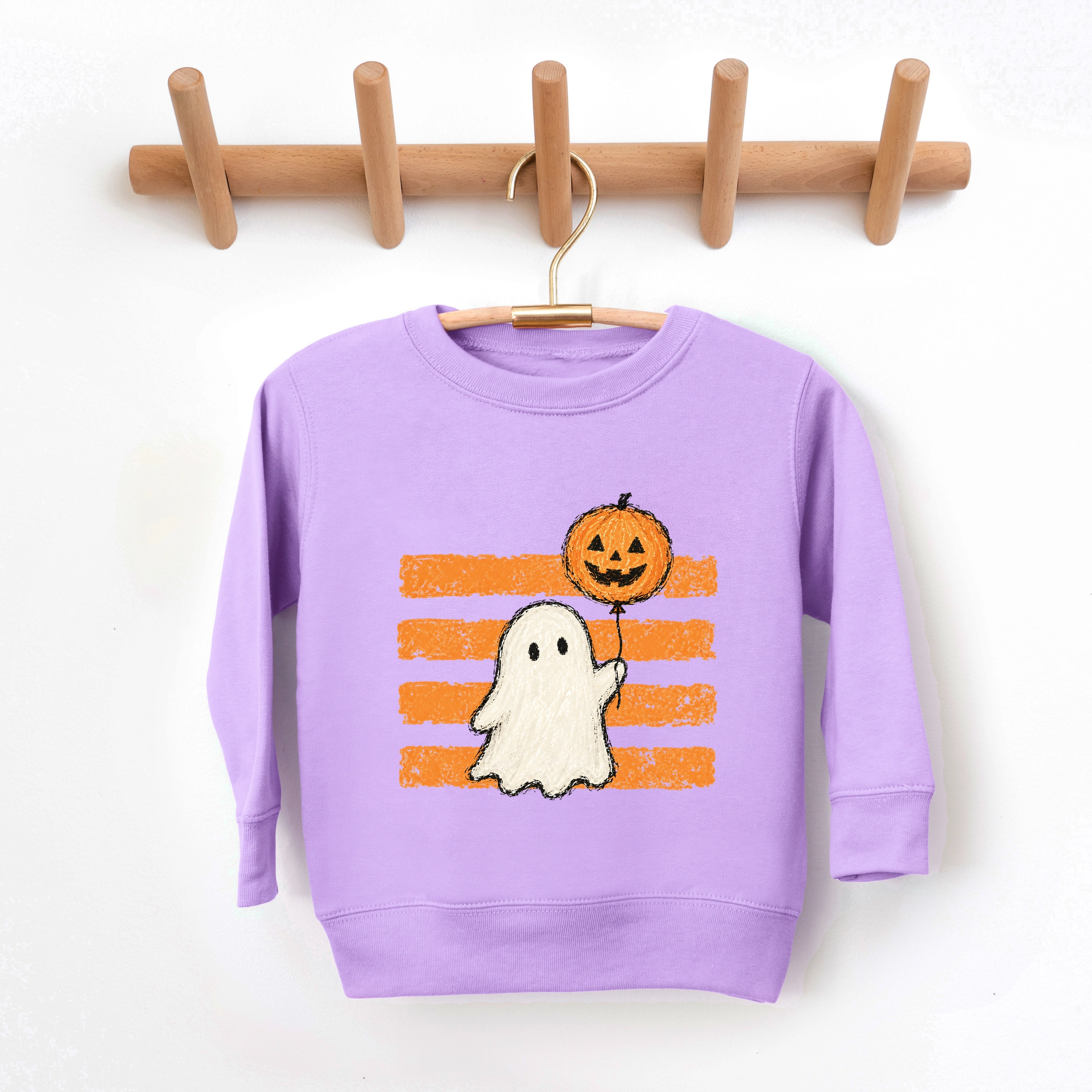 The Juniper Shop - Toddler Graphic Sweatshirt Ghost Balloon Stripes