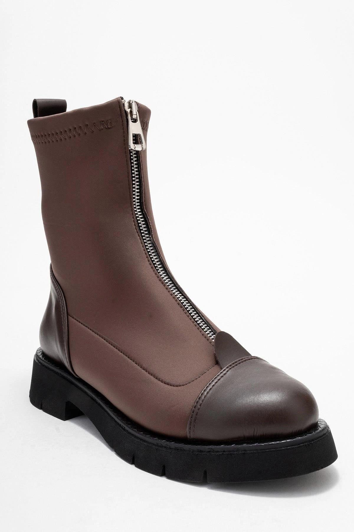 Prologue Shoes Womens Martos Stretch Front Zip Ankle Boot
