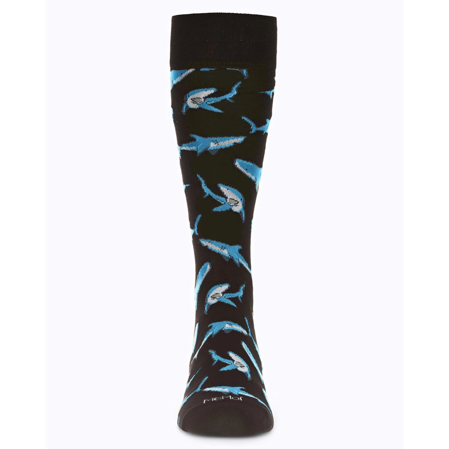 Memoi Men's Shark Attack Bamboo Crew Socks