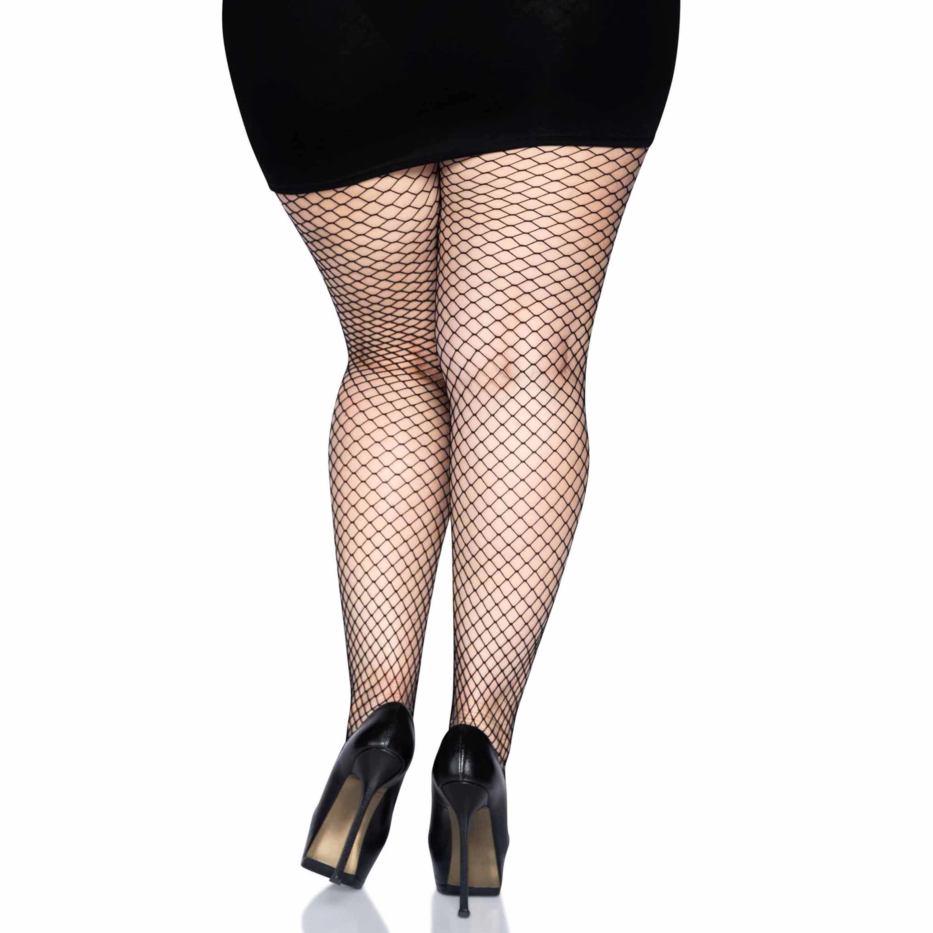 Leg Avenue Women's Plus Size Spandex Industrial Net Tights