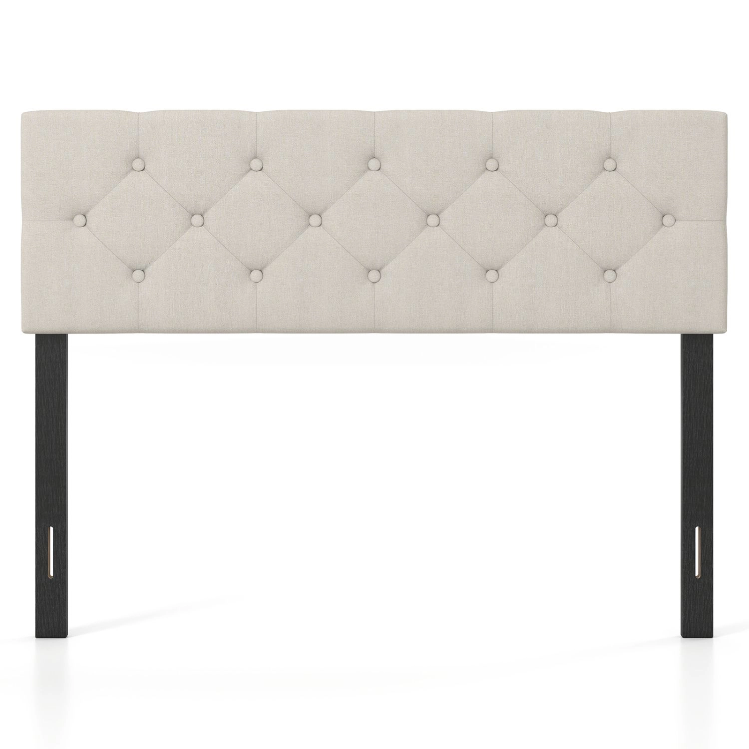 SlickBlue Adjustable Full Queen Upholstered Tufted Headboard