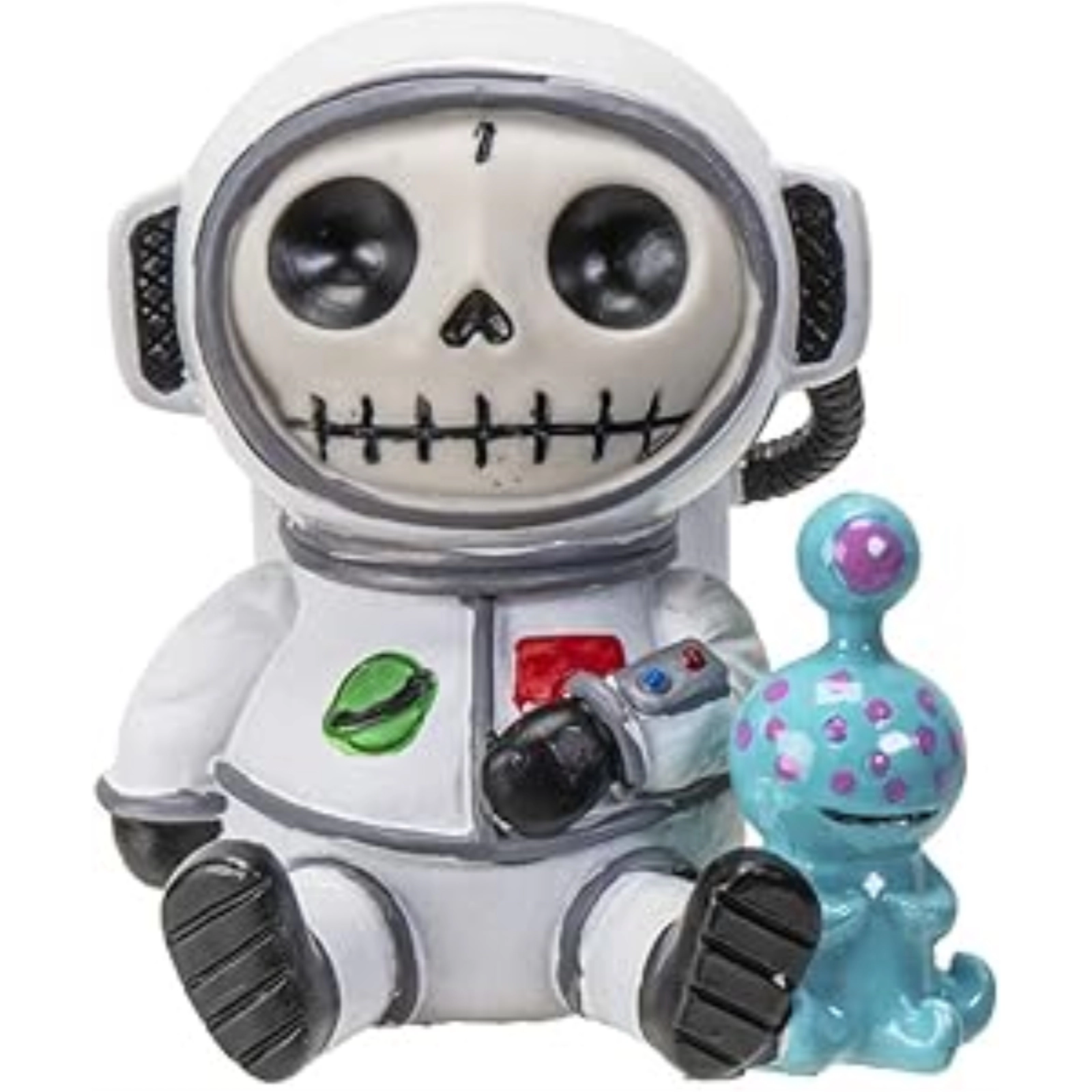 Pacific Giftware Furrybones Cosmo The Space Explorer Astronaut With ET Alien Skeleton in Costume Figurine 2.4 inch